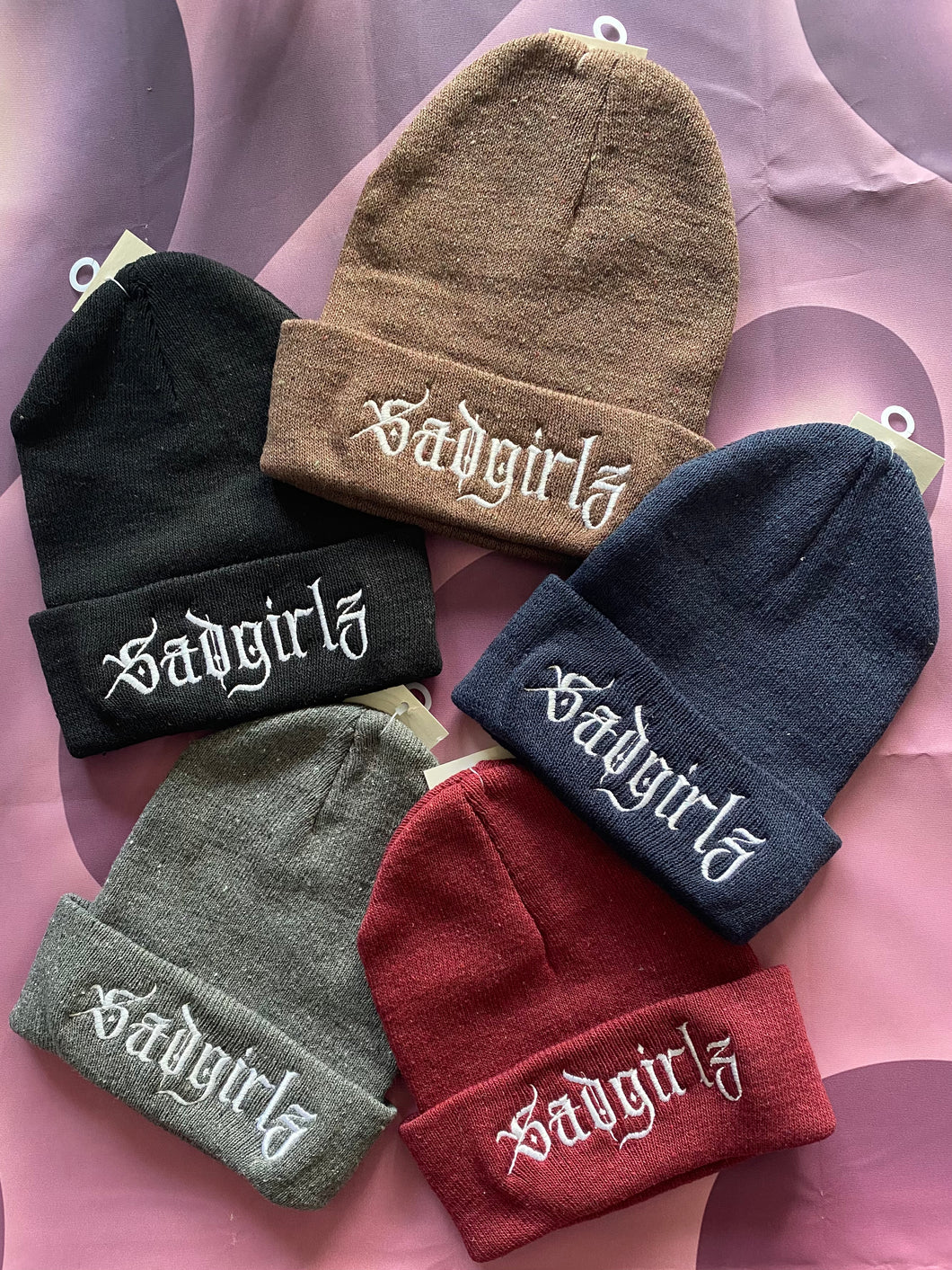 Sadgirlz embroidered beanie