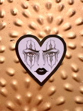 Load image into Gallery viewer, Sadgirlz heart face sticker
