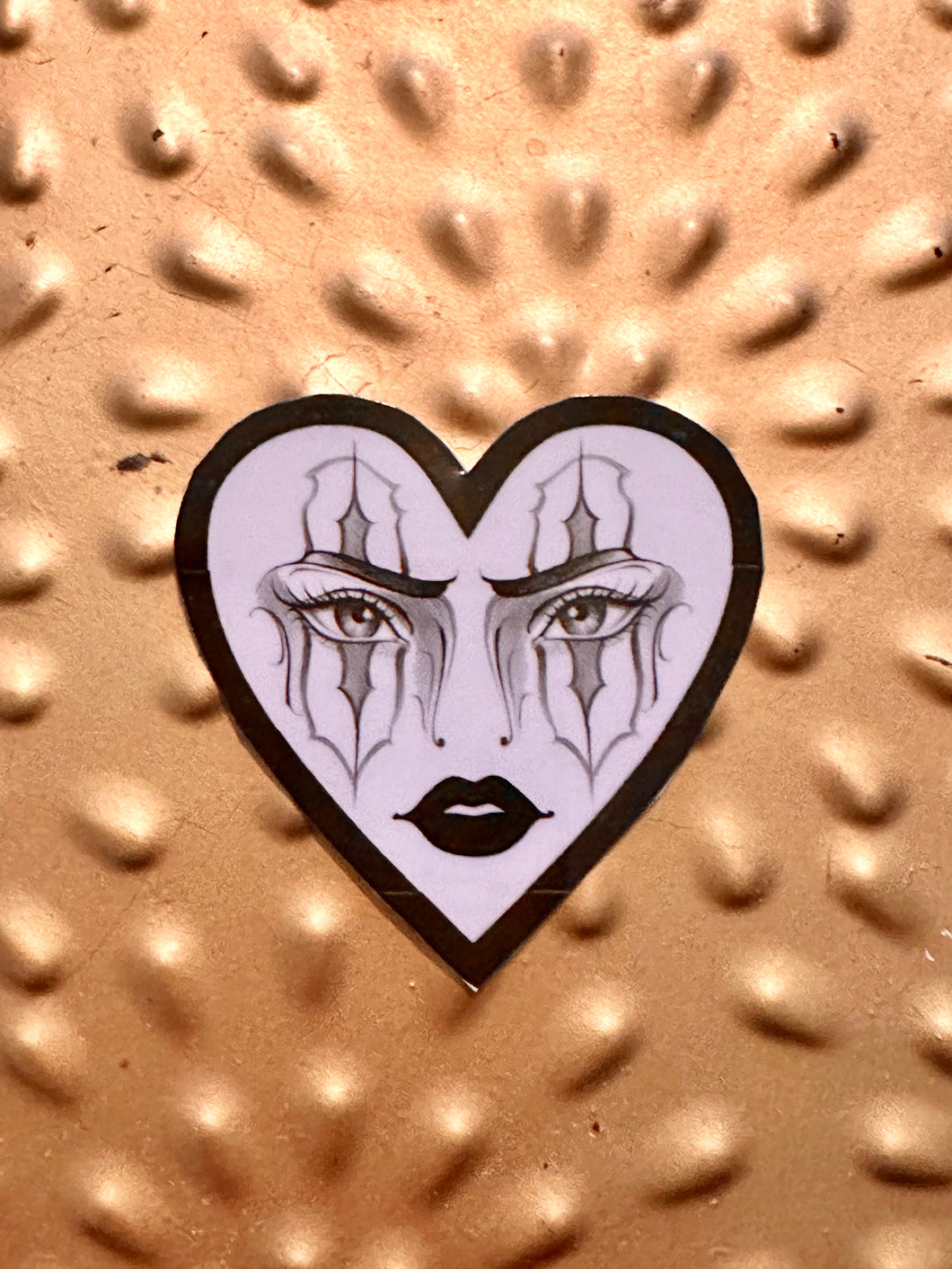 Sadgirlz heart face sticker